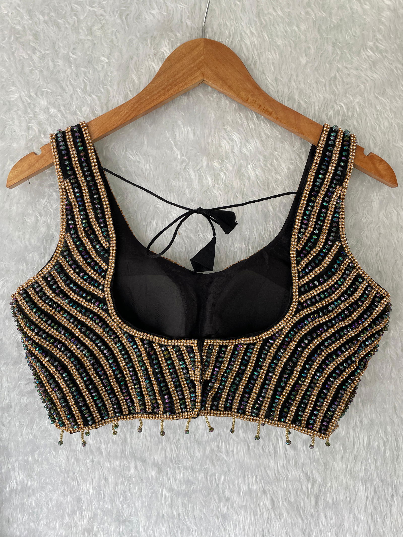 Ruhi Pearl Real Moti Crystal Handmade Party Wear Blouse Manufacturers
